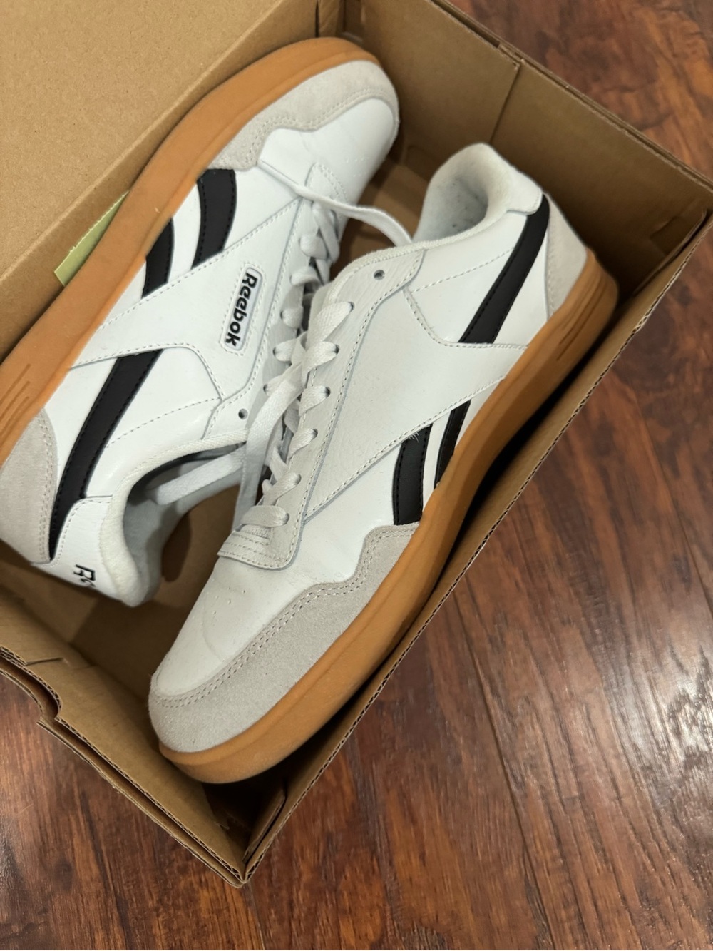 Reebok Women’s  White & Gum Low-Top Sneakers